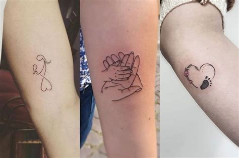 tatuajes madre e hijo pequeños